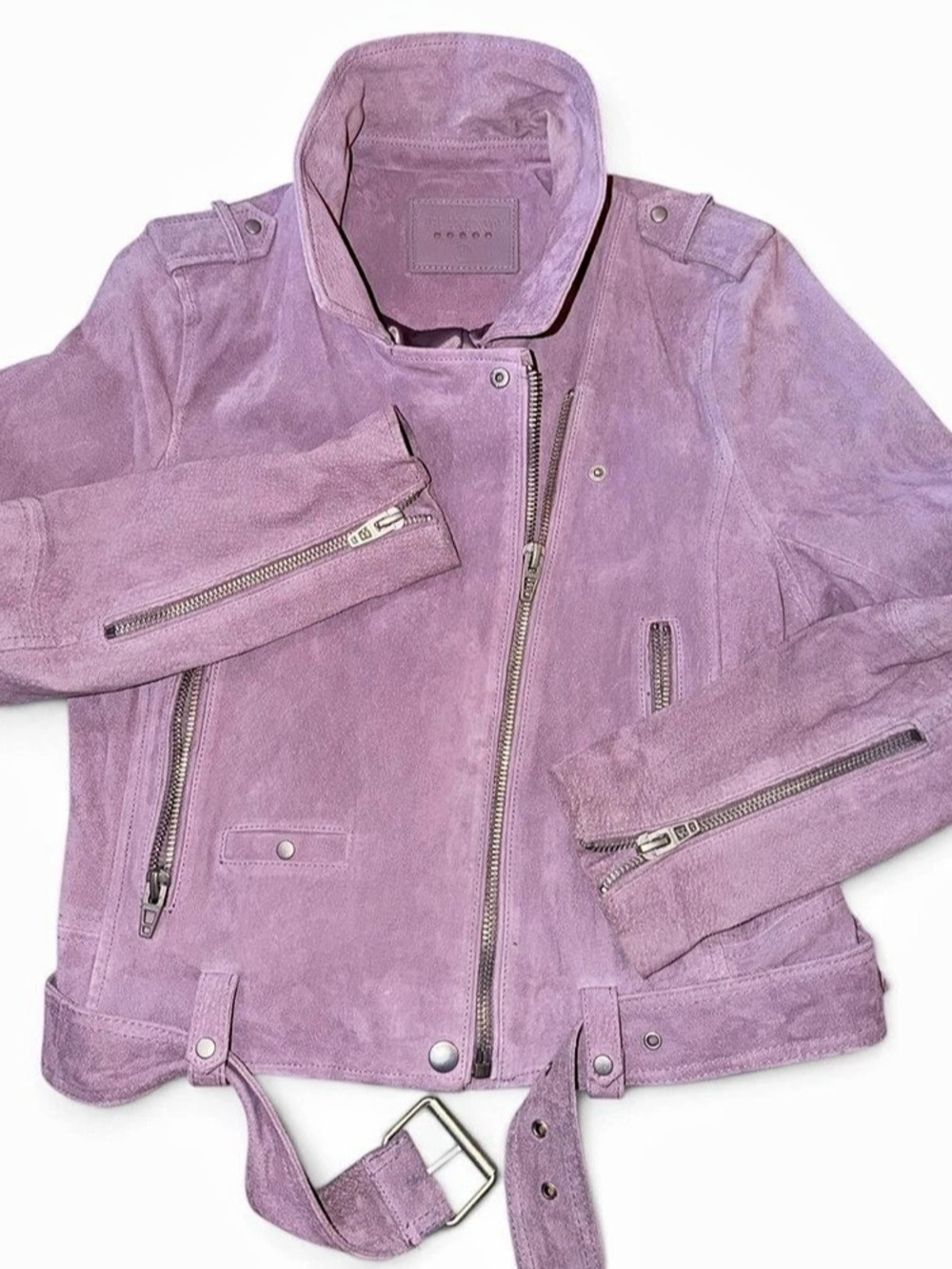 BLANKNYC Lilac Suede Moto Jacket size L